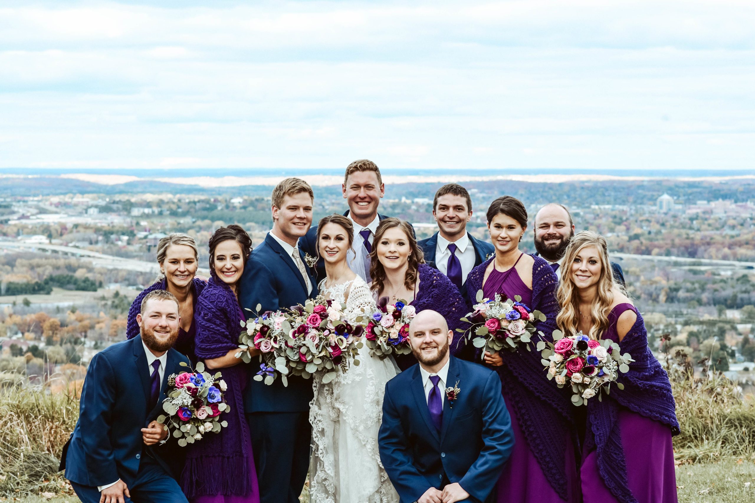 A wedding party photographed in Wisconsin